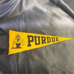 Vintage Purdue University Yellow Pennant- 13” 50’s-60’s